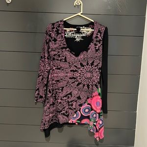 Desigual  long sleeve tunic top (L)